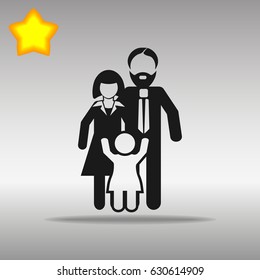 family black Icon button logo symbol concept high quality on the gray background