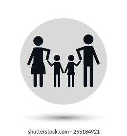 Family black icon vector symbol