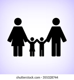 family -  black vector icon