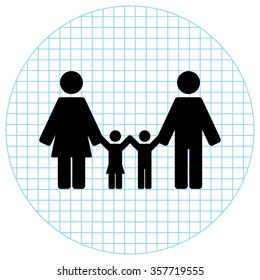 family  - black vector icon