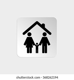Family  - black vector icon