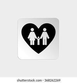 Family  - black vector icon