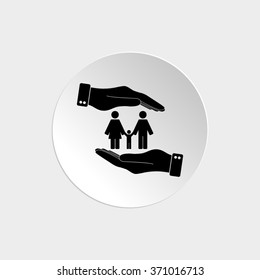 Family  - black vector icon
