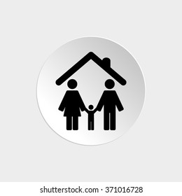 Family  - black vector icon