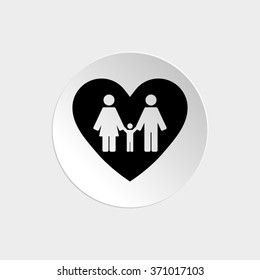Family -  black vector icon