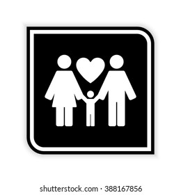Family  - black vector icon