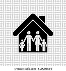 Family  - black vector icon