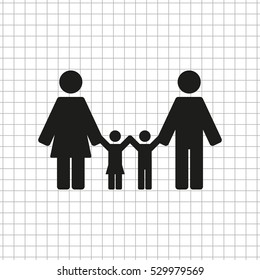 family  - black vector icon