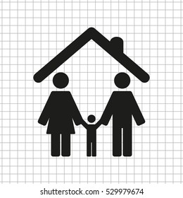 Family  - black vector icon
