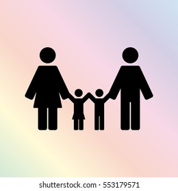 family  - black vector icon