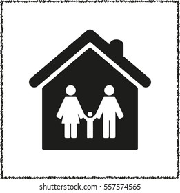Family  - black vector icon