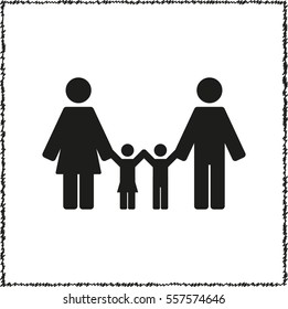 family  - black vector icon