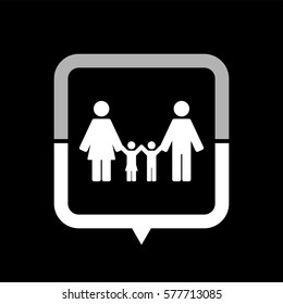 family  - black vector icon