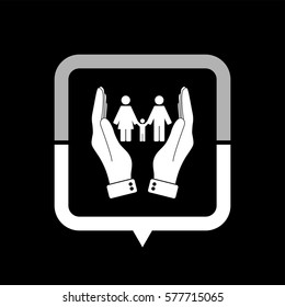 Family  - black vector icon
