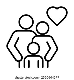 Family Bonds icon line vector illustration