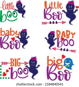 Family Boo Halloween Vector File