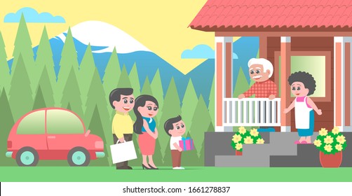 Padre Llegando A Casa Ilustraciones Imagenes Y Vectores De Stock Shutterstock