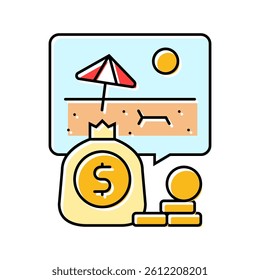 family budgeting budget planning color icon vector. family budgeting budget planning sign. isolated symbol illustration