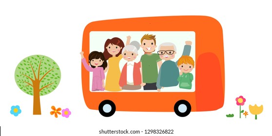 Family and bus