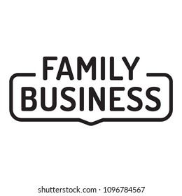 Family Business. Badge, Stamp, Icon. Flat Vector Illustration On White Background.