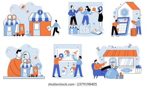 Family business. Vector illustration. The family business concept emphasizes integration family values and business practices Accounting practices ensure accurate financial records and compliance