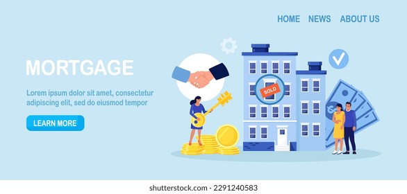 Family buying house or renting apartment with real estate agency. People signing documents, agents showing apartments. Real estate agent or broker helping couple to choose home. Investmen