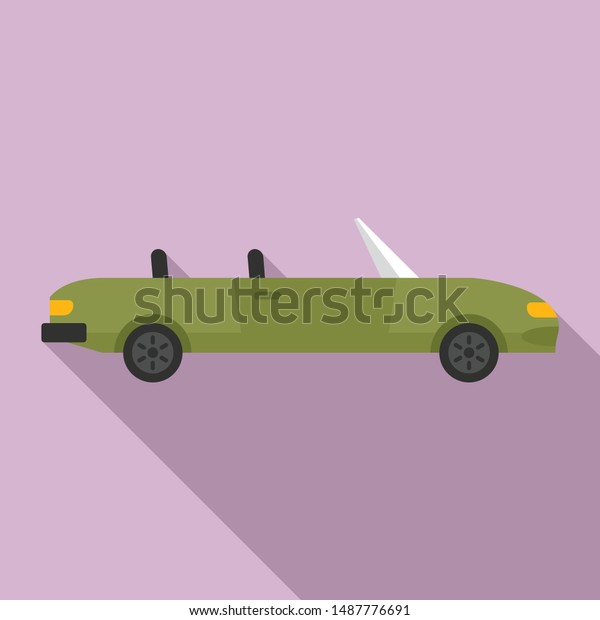 Family cabriolet icon. Flat illustration\
of family cabriolet vector icon for web\
design