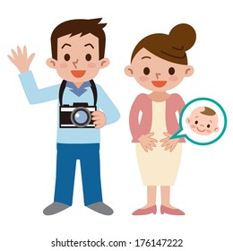Family with a camera