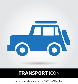 Family car icon in trendy style isolated on grey background. Transport symbol for your web site design, logo, app, UI. Eps10 vector illustration.