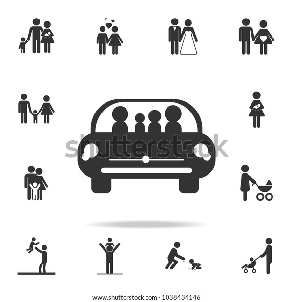 family\
in car traveling icon. Detailed set of family icons. Premium\
quality graphic design. One of the collection icons for websites,\
web design, mobile appfamily on white\
background