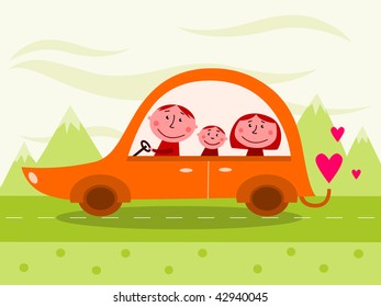 Family Driving Stock Vectors, Images & Vector Art | Shutterstock