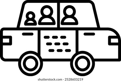 Family Car Vector Illustration Detailed Icon