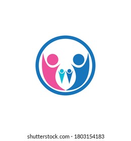family care adoption vector design illustration