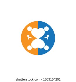 family care adoption vector design illustration