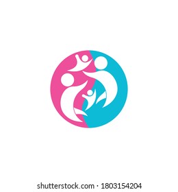 family care adoption vector design illustration