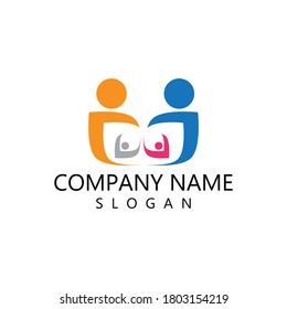 family care adoption vector design illustration