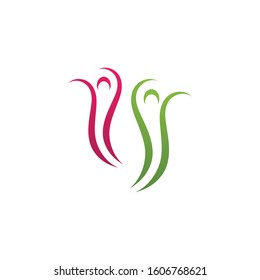 Family care and Community, network social icon logo