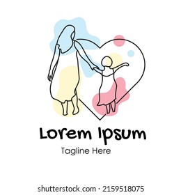 Family care and crowd based logo vector illustration with dummy text on white background.