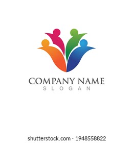 Family care health logo vector image