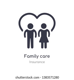 family care icon. isolated family care icon vector illustration from insurance collection. editable sing symbol can be use for web site and mobile app