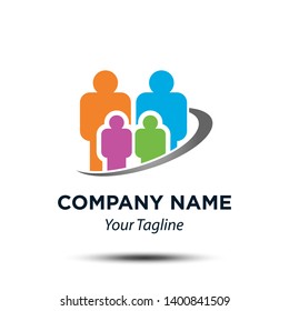 Family Care Icon Vector Logo Template