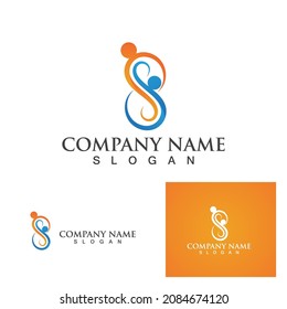 Family care infinity logo vector template