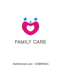 family care logo design vector