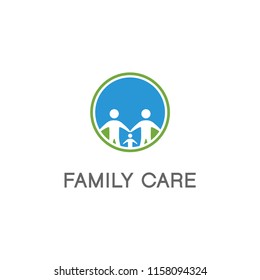 family care logo design vector