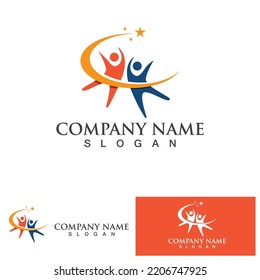 Family care logo and symbol vector