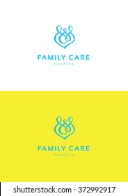 Family care logo template.