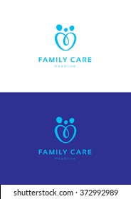 Family care logo template.