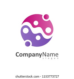 family care logo template, people bubble logo template, people icon