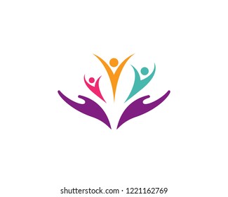 Family care Logo template vector icon