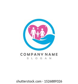 Family Care Logo Template Vector Icon App